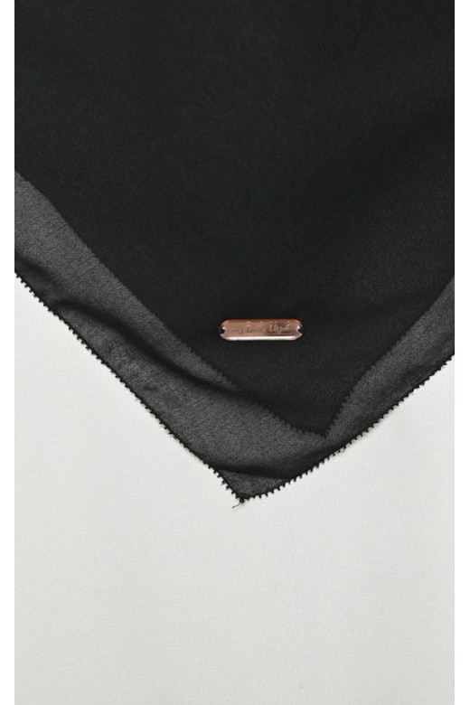 Hijab Segi 4 Voal Anabela Eyelash Black 